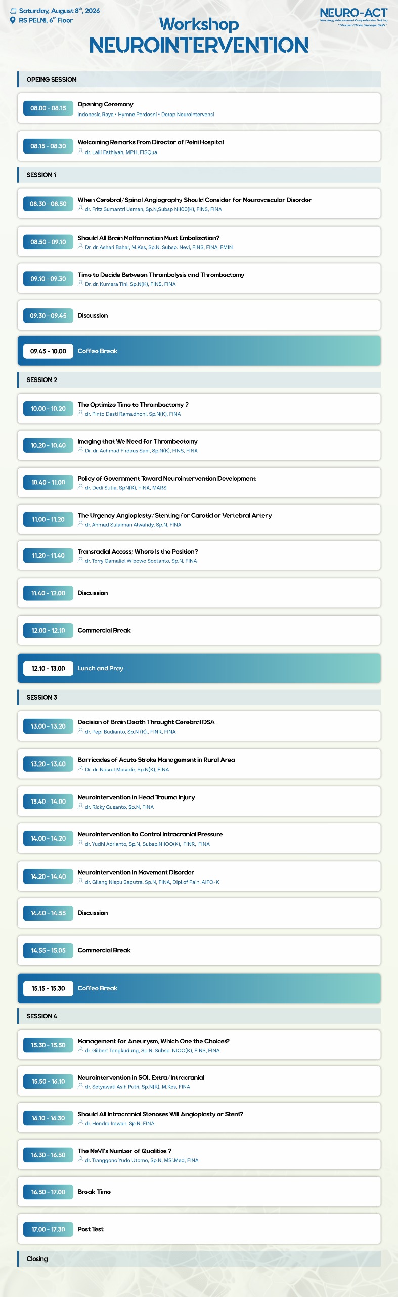 Code Stroke Schedule